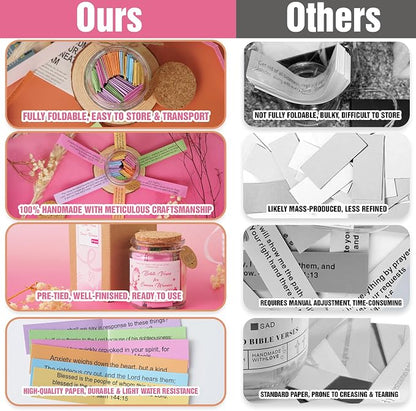 Bible Verse Jar for Cancer Warrior, 92 Scripture Cards for Daily Hope, Strength & Prayer, Christian Cancer Gifts for Women Men, Faith Encouragement Gift for Cancer Patient Survivor
