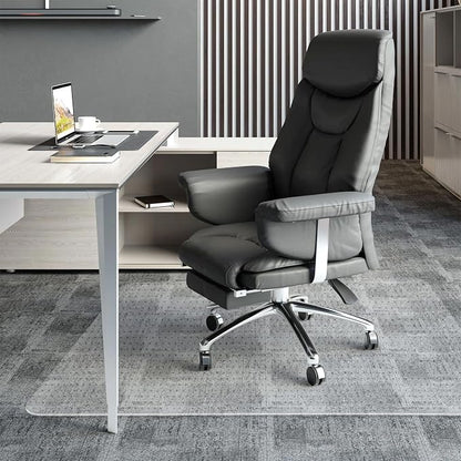 Thickened Chair Mat for Carpet- Low Pile Carpet Protector for Office Computer Desk Chair. Heavy Duty Desk Chair Mat for Carpeted Floors. Clear (Rectangular, 3mm Thick- 48x36)