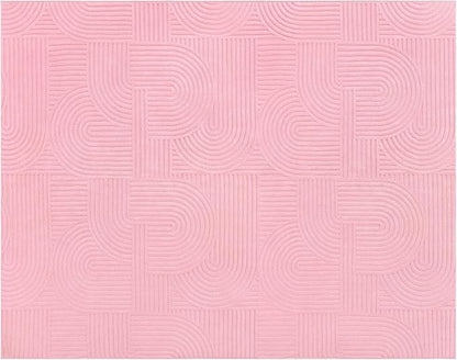 Pauwer Pink Area Rug for Girls Bedroom 8x10 Soft Fluffy Non Slip Machine Washable Rugs Arch Modern Indoor Mat Fuzzy Floor Carpet for Kids Nursery Living Room Dorm Playroom Dining Baby Home Decor