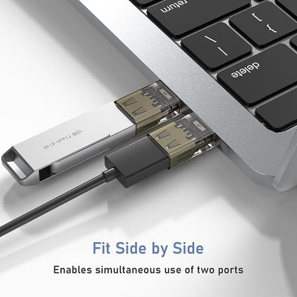 Basesailor USB C to USB 3.0 Adapter 3Pack,USBC Male to USBA Female Adapter,Type C Thunderbolt 5 4 3 OTG Converter for Apple MacBook Pro Air,iPad 11,Mac,iPhone 17 17e 16 15 Max,Samsung S26 S25,Laptop