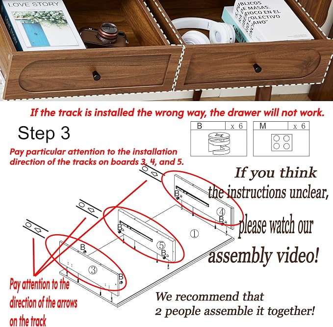 Mid-Century 59" Wood Writing Desk, Home Office Computer Laptop Desk with 2 Flip Storage Space + 2 Drawer, 150 CM Elegant Fluted Vanity Table Multifunctional Study Desk for Office, Bedroom (Wlanut)