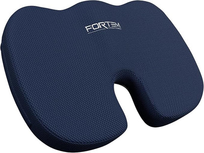FORTEM Seat Cushion, Office Chair Cushion, Memory Foam Car Seat Cushions, Sciatica Coccyx Tailbone Pain Relief, Chair Cushions for Back Support, Sitting Pad for Gaming, Washable Cover, Non Slip, XL