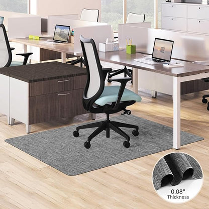 Office Chair Mat, 36" x 48" Computer Chair Mat for Hardwood Floor, Non-Curve Anti Slip Hard Floor Protector for Rolling Chair, PVC Mat Desk Rug for Home Office