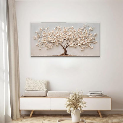 Canvas Art Wall Decor Botanical Wall Art Pictures For Living Room Tree Of Life Wall Art Canvas Wall Art Decor Artwork for Walls Abstract Flower Wall Art Home Kitchen Office Wall Decoration 24" X 48"
