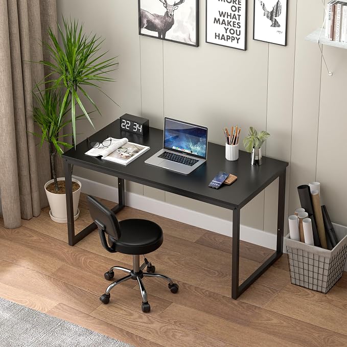 ZenStyle Computer Desk 47" Modern Sturdy Office Desk Computer Table PC Laptop Study Writing Desk for Home Office, Black