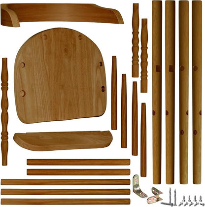 Sargents Sons Parawood Amish Youth Chair with Armrest and Footrest - Disassembled DIY Walnut