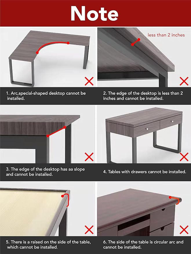 Ergonomics Desk Extender Tray, Suitable for Office. Foldable, Punch-Free Clamp on.Computer Keyborad Tray, Desk Extension Board (29.53"*9.45"(75cm*24cm), White Carbon Fiber)…