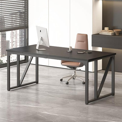 NSdirect Computer Desk 70×30.7 Inch Gaming Desk with Deeper & Thicker Desktop, Office Desk Work Desk for Home Office, Black
