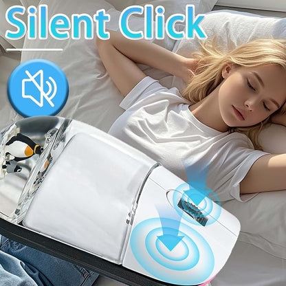 Wireless Mouse Cute Clear Water Silent Lightweight Portable Aqua Transparent Liquid Optical Retro Cordless Mice with USB Receiver Floater Penguin for PC Laptop Computer MacBook Kids Girl Gift (White)