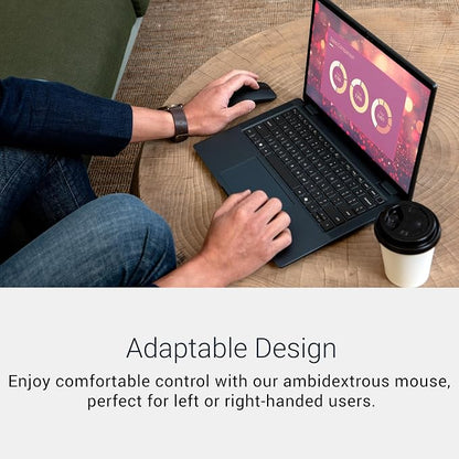 Dell MS700 Bluetooth Travel Mouse – Bluetooth 5.0, Microsoft Swift Pair/Dell Pair (Windows 10 & 11 only), Optical LED Sensor, Touch Scroll with latest Controller - Black