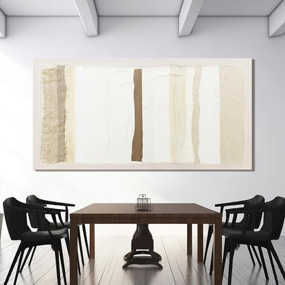 Neutral Wall Art Decor Modern Canvas Art Wall Decor Brown And White Artwork for Walls Oversized Wall Art Prints Large Wall Art for Living Room 29"X58" for Room Bedroom Office Decor