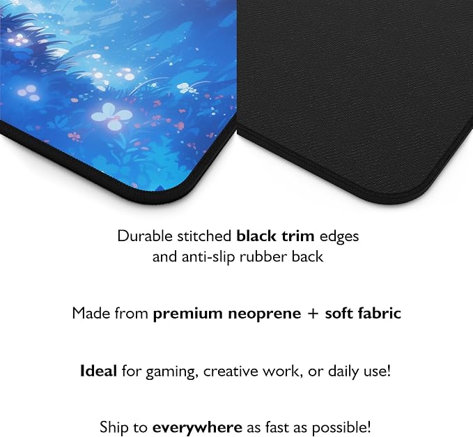 Hollow Knight Inspired Fanart Gaming Mouse Pad, Home Office Desk mat, Cozy Gamer Mouse Pad – Large 31x15.5 Inch, Non-Slip Neoprene, Indie Game & Hollow Knight Aesthetic Office Desk mat (Large)