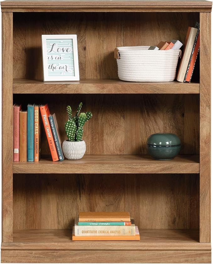 Sauder Miscellaneous Storage 3-Shelf Bookcase/ Book shelf, Sindoori Mango finish