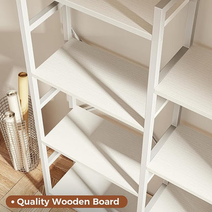 SUPERJARE Triple Bookshelf, Bookcase with 17 Open Display Shelves, Wide Book Shelf Book Case for Home & Office, 6 Tier, White