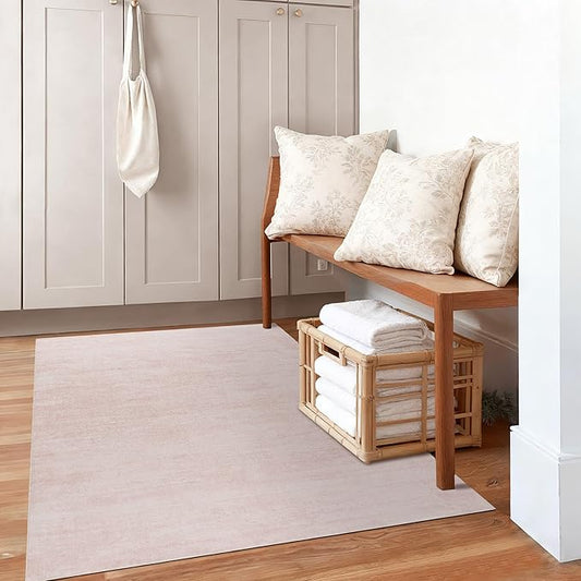 4x6 Rug for Girls Room, Washable Non Slip Boho Modern Pink Small Area Rugs for Entryway Bathroom Bedroom Kitchen