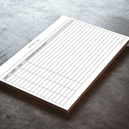 Activity Log Notepads(2 Pack, 50 Pages Each) Pad Planners to List a Task, Action or Contact. A Versatile Work Tool to Track Time & Office Productivity. 8.5 X 5.5, A5 Sheets.