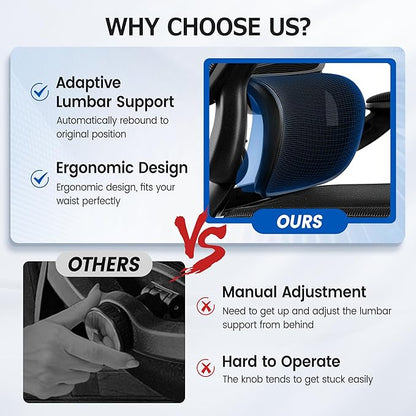 ALLGOD Ergonomic Office Chair, Breathable Mesh Ergonomic Desk Chair with Lumbar Support, Flip-up Armrests, Computer Chairs Comfortable for Home, Office, Work, Standard, 6 Pack