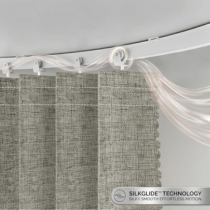 JILRON Folding Accordion Partition Divider with Ceiling Track - Hanging Room Curtain, Quick Setup(Grey 100" W x 84" L-Pack of 1)