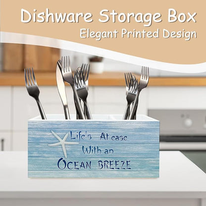 Coastal Beach Pen Pencil Holder for School Home Office Desk, Beach Decor Wooden Pencil Holder Sign Organizer for Home Office Desk Accessories, Coastal Gifts for Women Men