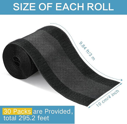 WILLBOND Carpet Cord Cover Cable Protector Floor Cover Cable Protector Management Only for Commercial Office Carpet(295.28 ft,Black)