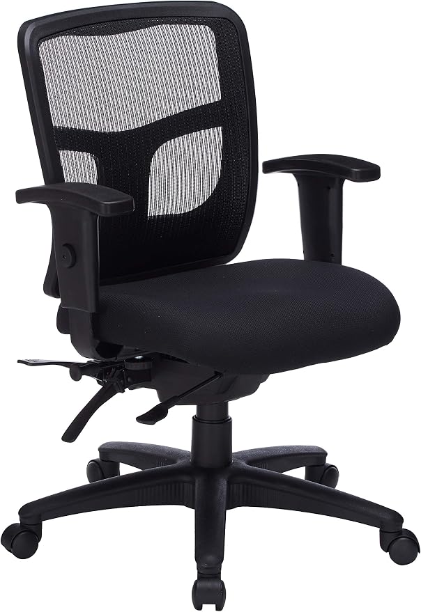 Lorell LLR86802 Managerial Swivel Mesh Mid-Back Chair