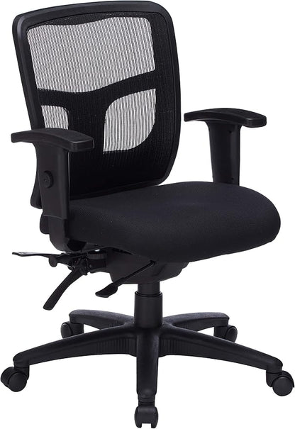 Lorell LLR86802 Managerial Swivel Mesh Mid-Back Chair