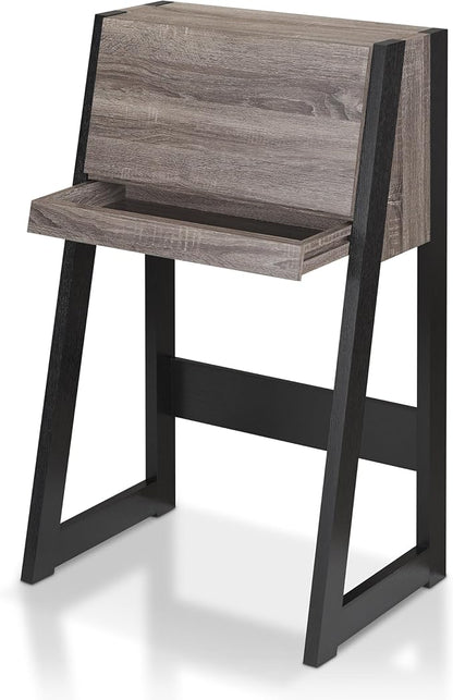 Furniture of America Thelos Drop-Down Surface Cabinet Storage, Computer Desk, Modern Simple Style Desk for Home Office, Study Student Writing Desk