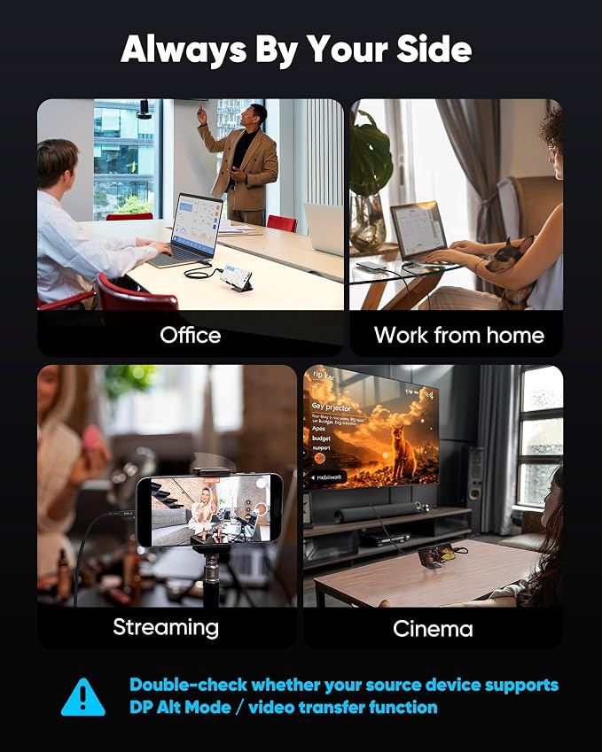 Highwings USB C to HDMI Cable @60Hz, USB-C (4K HDMI) 10 feet Black, [Thunderbolt 3/4 Compatible] Type-C to HDMI Cord for iPhone 16/15 Series, MacBook Pro, iPad, Surface, Galaxy, XPS, and More