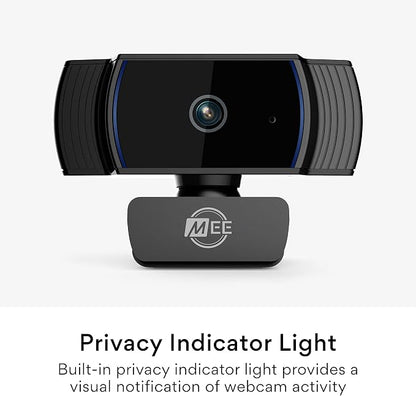 MEE Audio C6A 1080p HD Webcam with Microphone, Autofocus, Low Light Correction, 360° Rotation; USB Streaming Web Camera for Video Calling via Zoom/Hangouts/Skype on Computer PC Mac Laptop Desktop