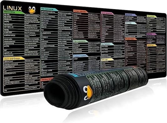 Excel Shortcut Keys Mouse Pad, Extended Large Desk Mat (31.5x11.8 Inch) with Non-Slip Base & Washable Surface for Gaming, Computer, Office Desk
