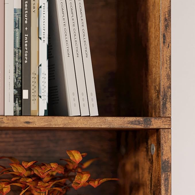 IRONCK Industrial Bookshelves and Bookcases Floor Standing 6 Shelf Display Storage Shelves 70 in Tall Bookcase Home Decor Furniture for Home Office, Living Room, Bed Room, Vintage Brown