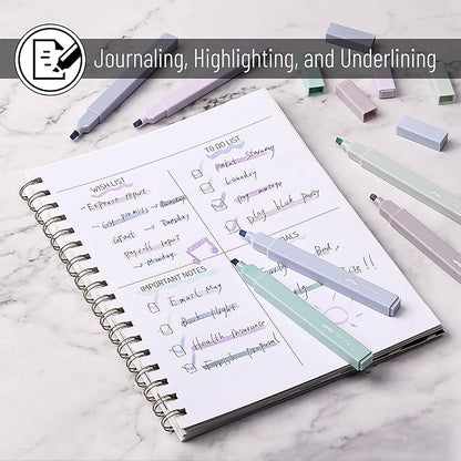 Mr. Pen- Aesthetic Highlighters No Bleed, 8 Pack, Pastel Colors, Chisel Tip | Cute Highlighters Assorted Colors for Journaling, Highlighting, Underlining, Fast Dry, Back to School Supplies