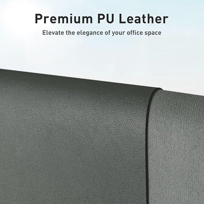 Bloss Leather Desk Mat Jungle Green / 31.5" x 15.7", Desk Matt for Desktop, Waterproof Large Mouse Pad, Non-Slip Computer Mat for Office/Home/Decor