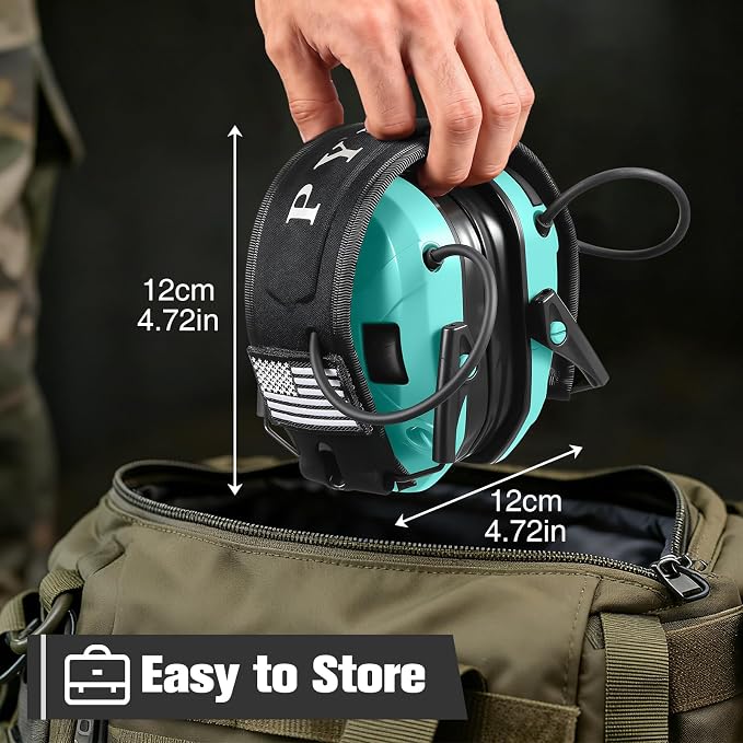 Electronic Shooting Ear Protection w/Gel Pads, 23dB NRR Active Noise Reduction & 3X Amplification Headset for Shooters