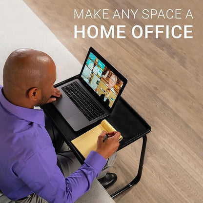 Table-Mate TV Tray Table | Portable Desk Folding Dinner Tray, Couch Table Trays for Eating Snack Food, Portable Laptop Desk, Bed Trays for Eating | Adjustable TV Trays with 3 Angles and Cup Holder