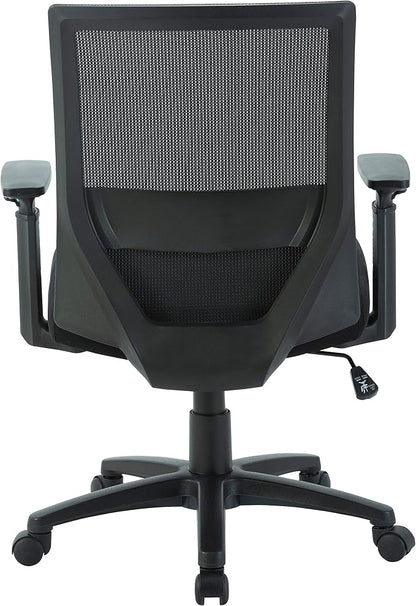 Lorell Mid-Back Mesh Task Chair, Black