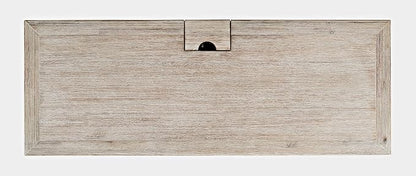 Jofran Mid-Century Modern Chevron Desk with 3 Drawers and USB Charging, 48" Writing Desk for Home Office, Grey Wash