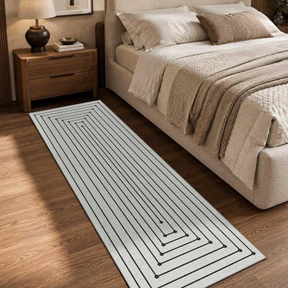Latte&Fog 2x6 Runner Rug Washable Runner for Hallway Kitchen - Ivory 2'x6' | Washable, For Hallway Kitchen Laundry Room Entryway Beside, Non Slip, Low Pile, Stain Resistant, Soft, Ivory 2'x6'