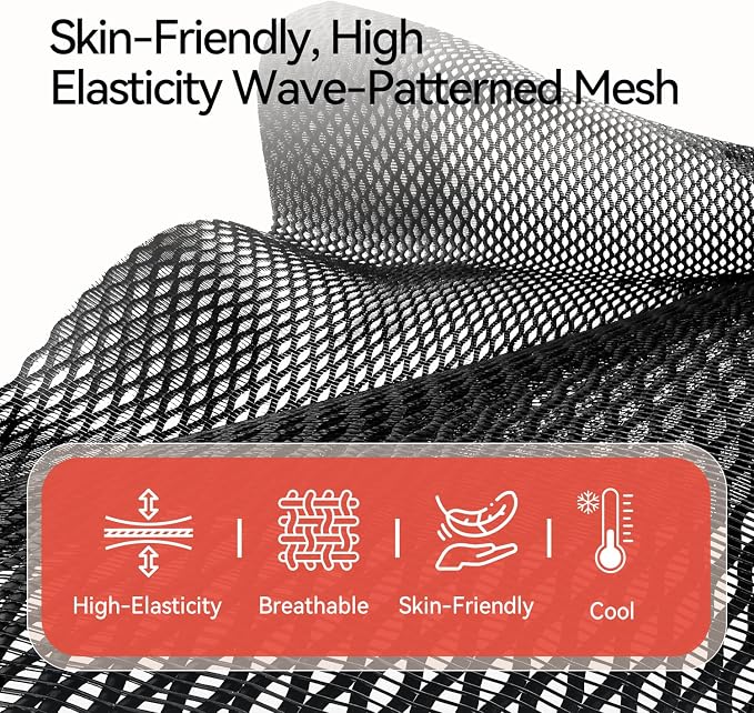 SIHOO B100 PRO Mesh Office Chair with Footrest, Ergonomic Office Chair with Adaptive Lumbar Support, Desk Chair with Wide Headrest, Computer Chair with 360° Rotatable Flip-Up Armrests, Light Black