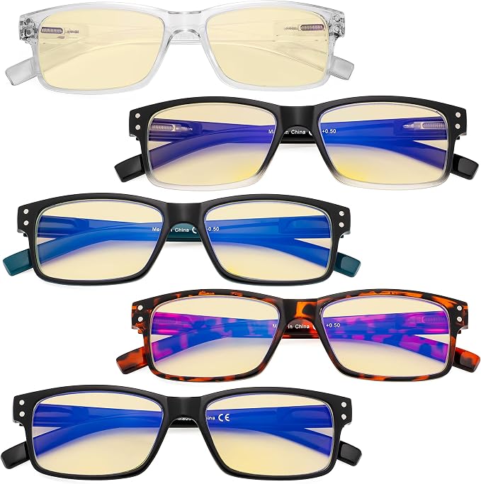 Eyekepper 5-pack Blue Light Blocking Glasses Yellow Tinted