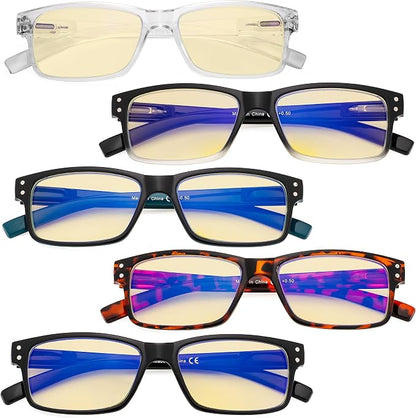 Eyekepper 5-pack Blue Light Blocking Glasses Yellow Tinted