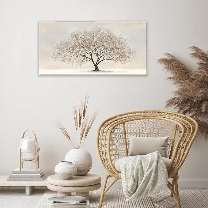 Canvas Art Wall Decor Modern Botanical Wall Art Pictures For Living Room Tree Of Life Wall Art Landscape Canvas Wall Art Decor Prints Artwork for Walls Bedroom Office Aesthetic Wall Decor 20" X 40"