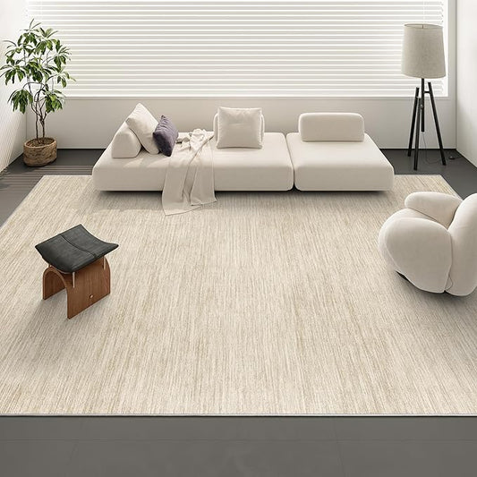 Valenrug Washable Rugs 6x9 - Non Slip 6x9 Area Rugs for Living Room, Stain Resistant Area Rugs for Bedroom, Foldable Machine Washable Area Rug(6'x9', Beige)