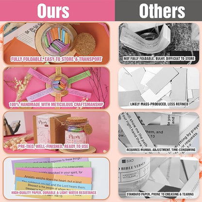 Bible Verse Jar for Mom – 92 Color-Coded Bible Verse, Birthday Gifts for Mom, Christian Gifts For Mom