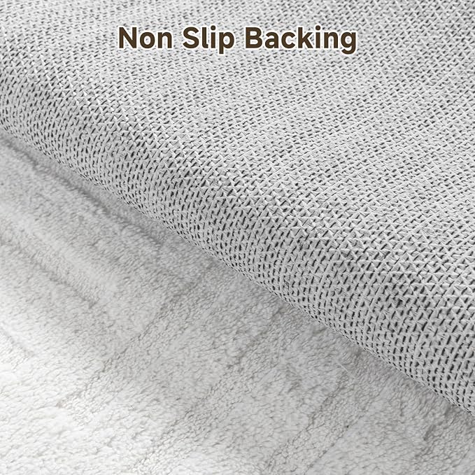Pauwer 2x3 Washable Area Rugs for Living Room Modern White Solid Color Soft Fluffy Rugs for Bedroom Non Slip Boho Accent Indoor Mat Floor Carpet Cover for Kids Room Dining Room Kitchen Office
