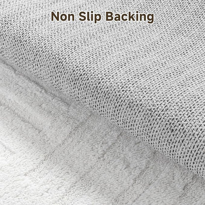 Pauwer 3x5 Washable Area Rugs for Living Room Modern White Solid Color Soft Fluffy Rugs for Bedroom Non Slip Boho Accent Indoor Mat Floor Carpet Cover for Kids Room Dining Room Kitchen Office