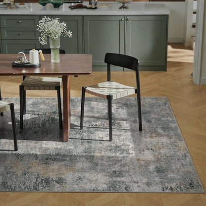 Lahome Washable 5x7 Area Rugs for Living Room, Grey Neutral Modern Abstract Rug for Bedroom Non Slip, Soft Contemporary Low Pile Indoor Carpet for Dorm Guest Dining Room Table Apartment