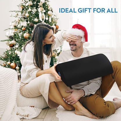 StepLively Foot Rest Ergonomic Pillow for Under Desk at Work, Anti-Fatigue Footrest Support Pillow for Fatigue & Pain Relief, Comfortable for Office Chair, Car Seat & Gaming Chair - Black