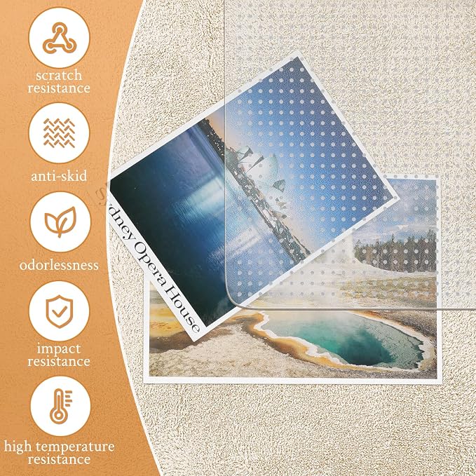 KMAT Office Chair Mat for Carpet, Computer Desk Mat,Clear Desk Chair Mat for Home Office Rolling Chair,Heavy Duty Floor Protector-Easy to Clean,Anti-Slip-36 x48 Rectangle