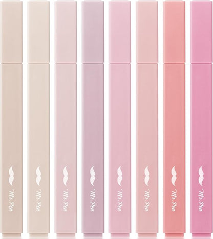 Mr. Pen- Aesthetic Highlighters No Bleed, 8 Pack, Pastel Colors, Chisel Tip | Cute Highlighters Assorted Colors for Journaling, Highlighting, Underlining, Fast Dry, Back to School Supplies